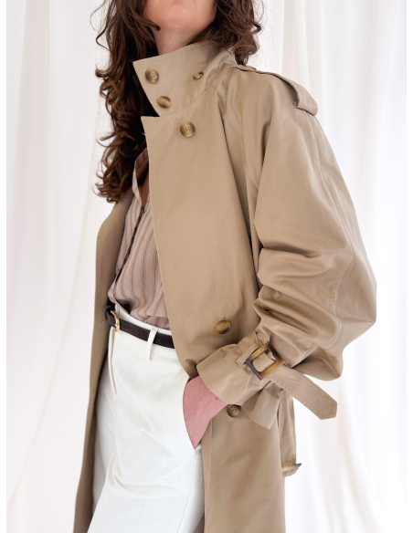 Double-breasted trench coat