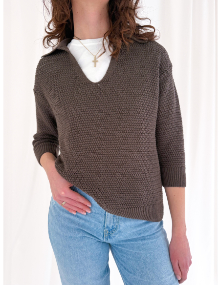 Perforated polo shirt