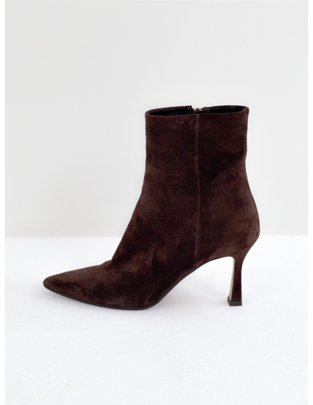 Pointed Suede Ankle Boot