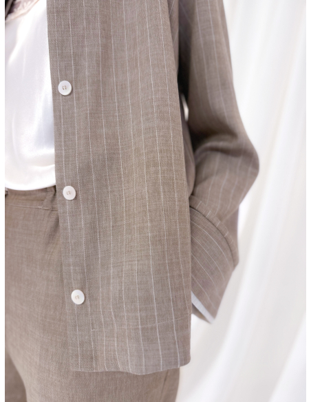 Pinstriped overshirt