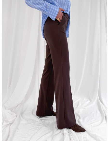 Stretch Milano flared trousers
