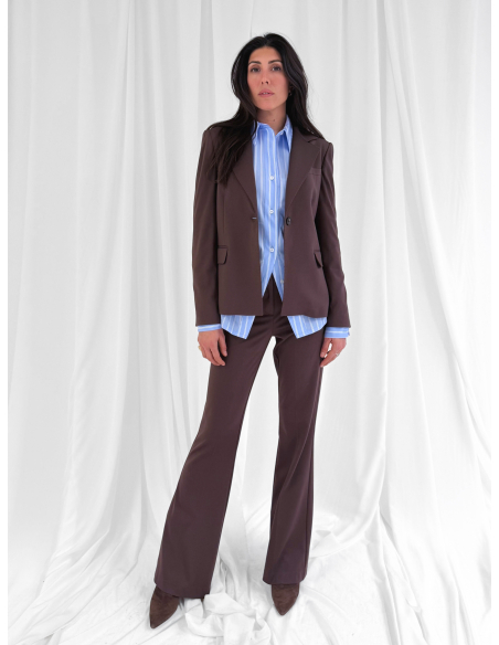 Stretch Milano flared trousers