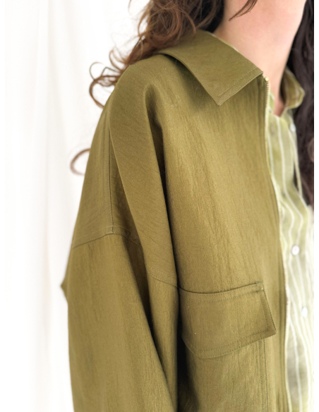 Viscose blend bomber jacket