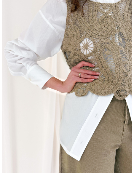 Top in maglia crochet