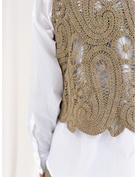 Top in maglia crochet