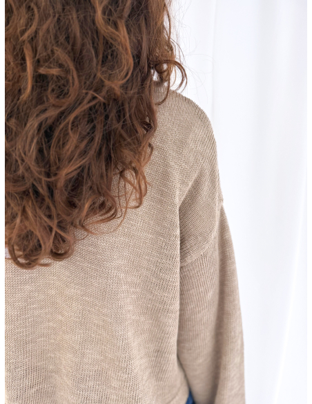 Maglia girocollo in misto viscosa