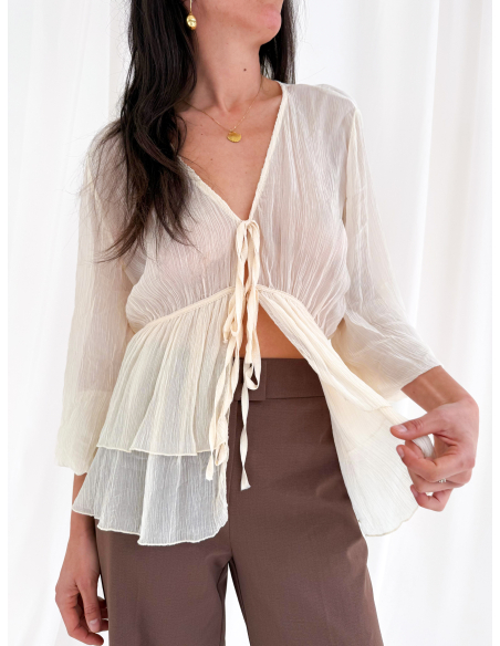 Blouse with ruffles