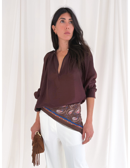 Blusa in viscosa di eucalipto