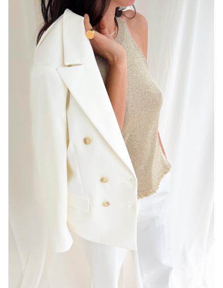 Milan-style double-breasted blazer