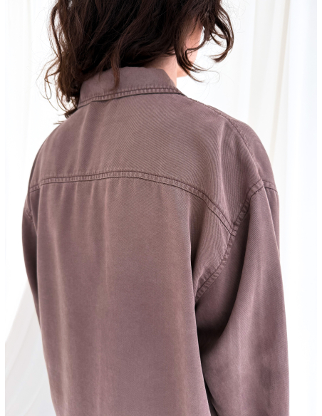 Camicia oversize in viscosa di eucalipto