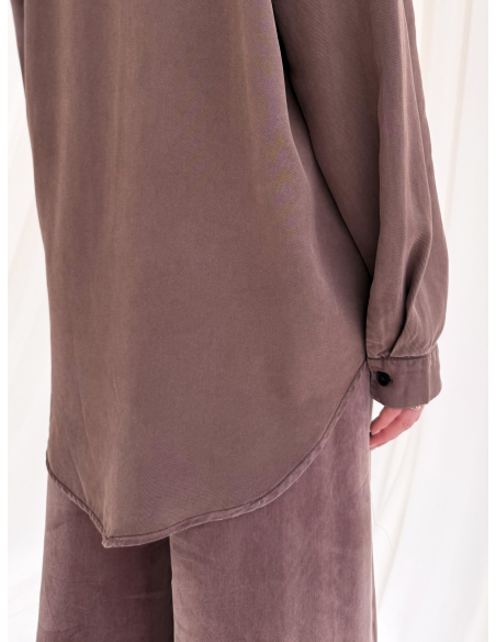 Oversized eucalyptus viscose shirt