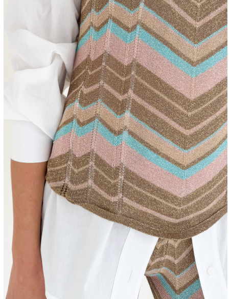 Top jacquard in lurex