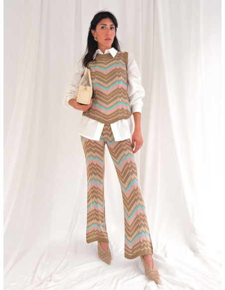 Top jacquard in lurex