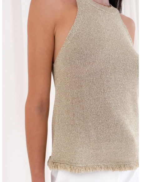 copy of Linen and viscose blend top