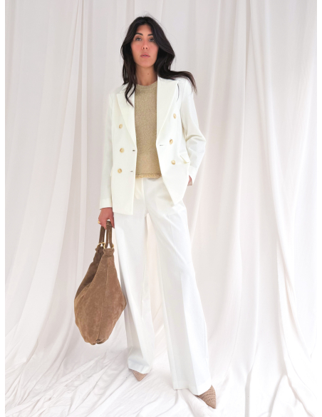 Top lurex con frange