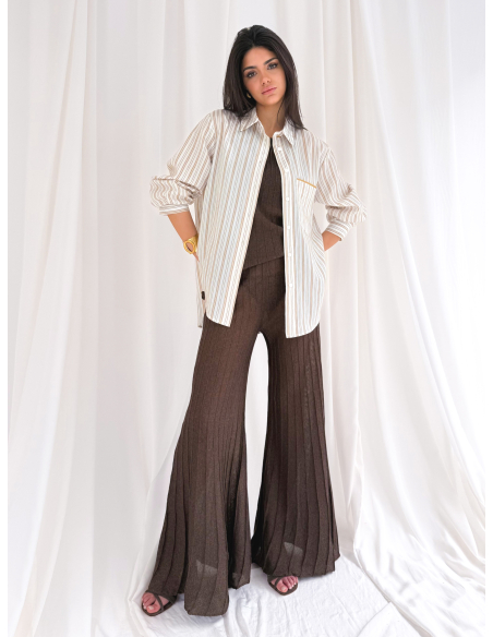 Striped shirt with pocket