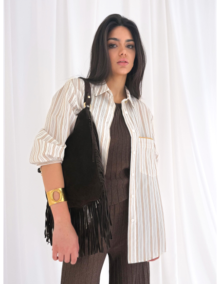 Striped shirt with pocket