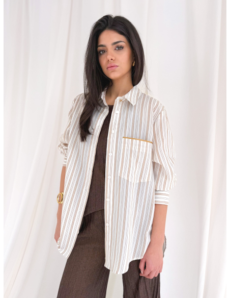 Striped shirt with pocket