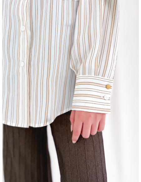 Striped shirt with pocket