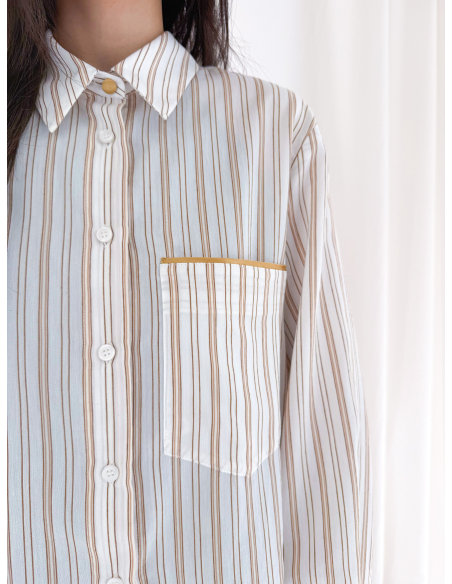 Striped shirt with pocket