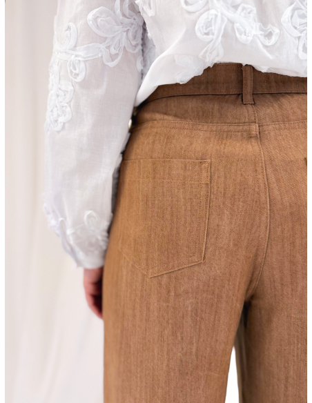 Pantalone fluido in viscosa di eucalipto