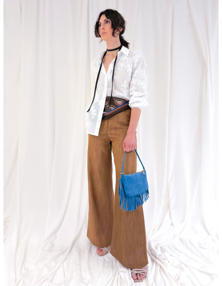 Fluid trousers in eucalyptus viscose