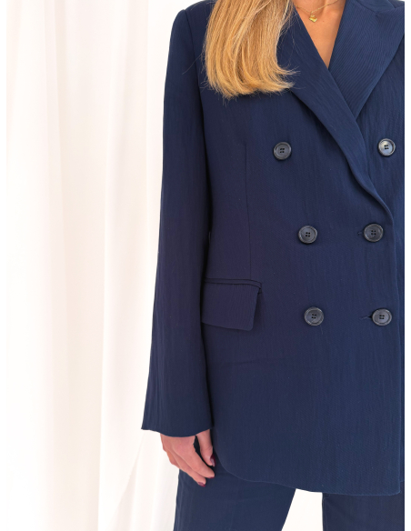 Giacca Doppiopetto in viscosa di eucalipto