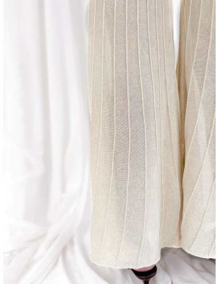 Embossed lurex trousers