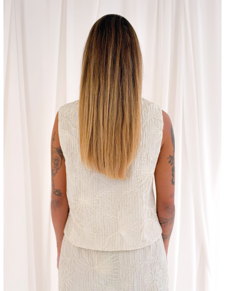 Gilet ricamato con alamari