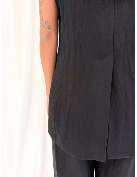 Gilet doppiopetto con cintura