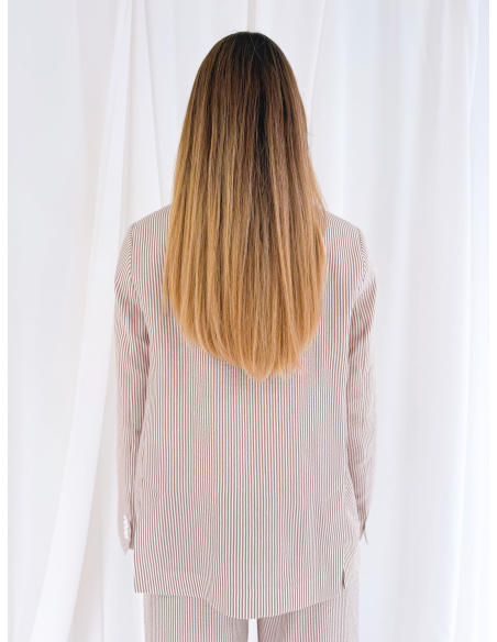 Double-breasted striped jacket