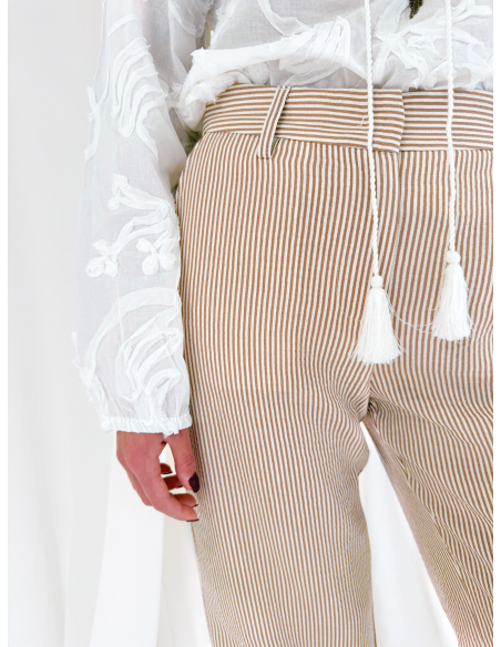 Striped palazzo trousers