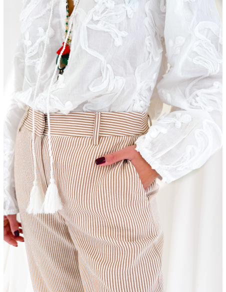 Striped palazzo trousers
