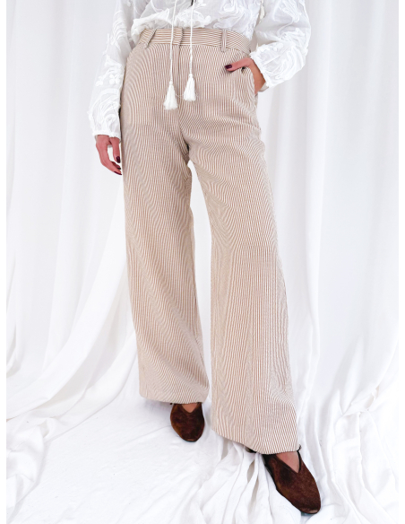 Pantalone palazzo a righe
