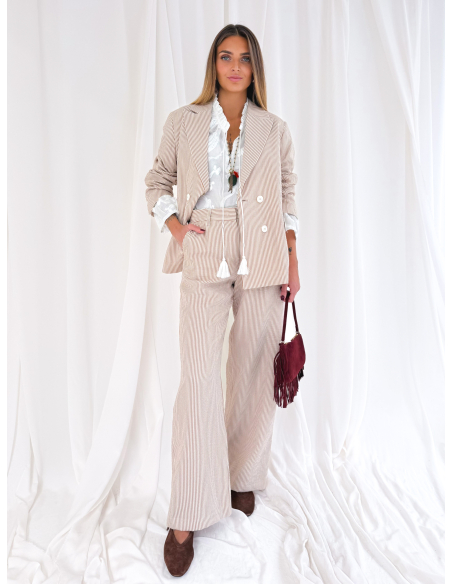 Striped palazzo trousers