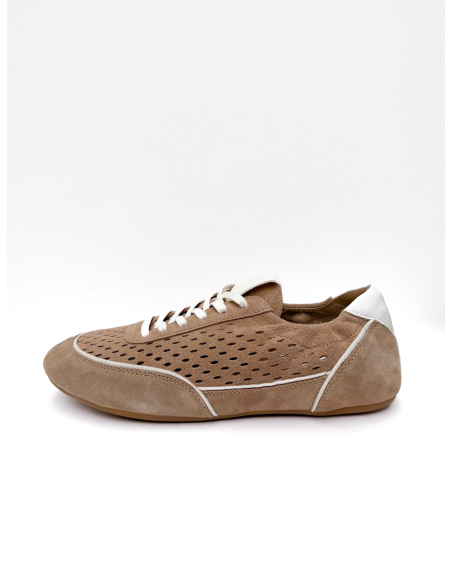 Perforated suede sneakers
