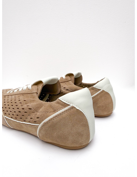 Perforated suede sneakers