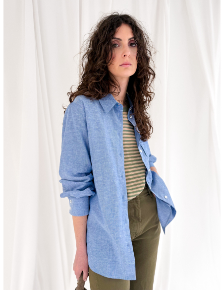 Cotton and linen blend shirt