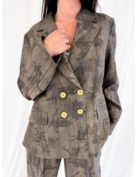 Double-breasted Jacquard Jacket