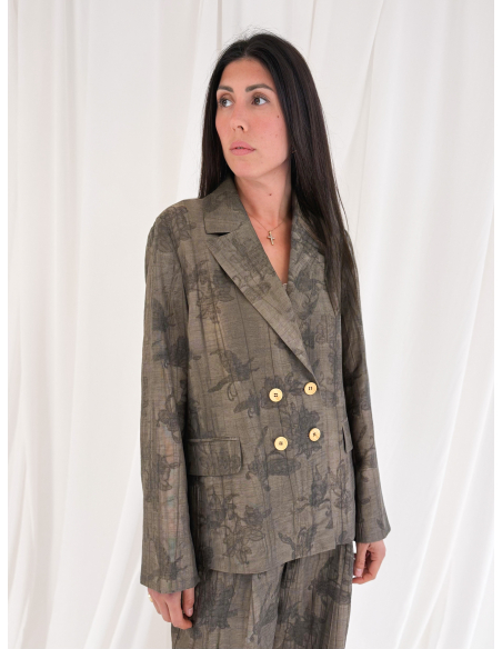 Double-breasted Jacquard Jacket