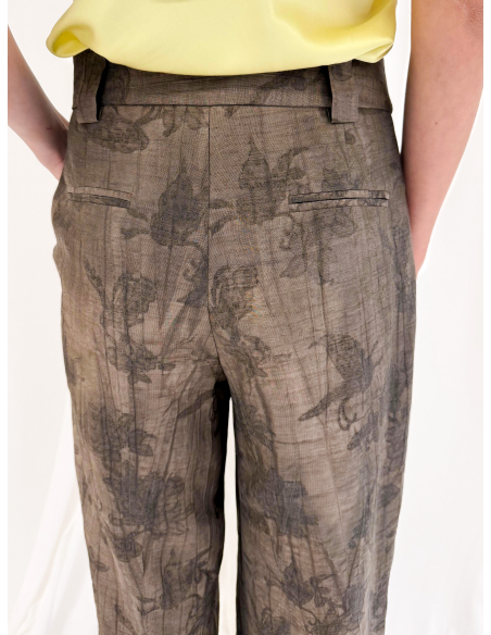 Pantalone jacquard con pinces