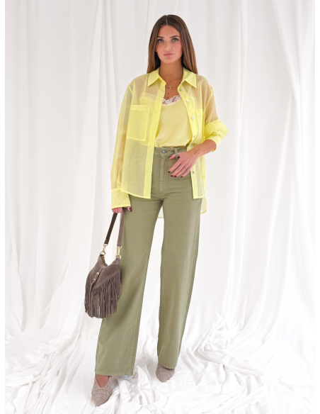 Eucalyptus viscose shirt with pockets