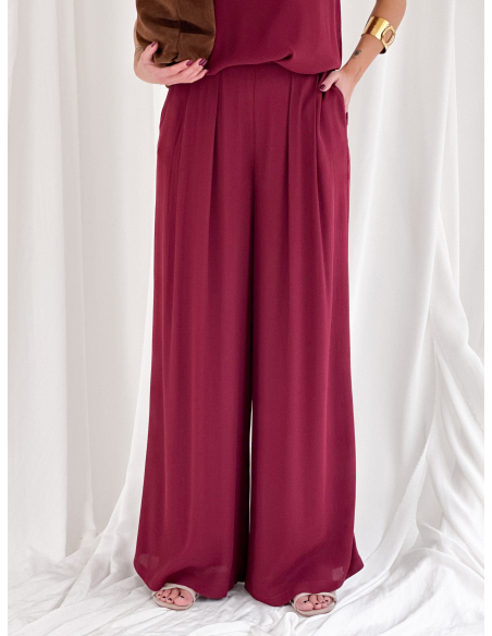 Flowing viscose trousers