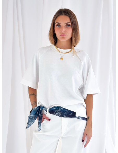 Crew neck sweatshirt with half sleeves