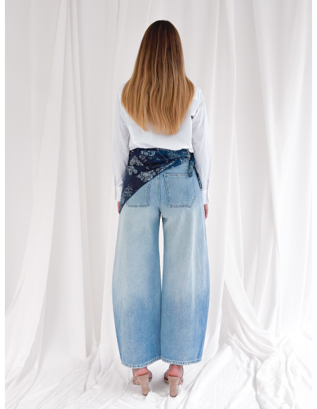 Poplin shirt with floral print