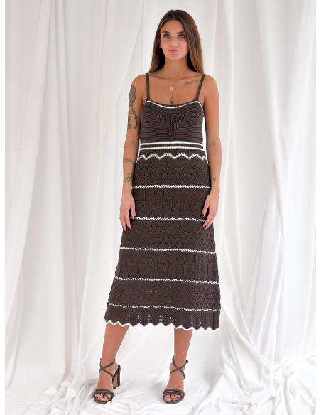 Sleeveless knitted maxi dress