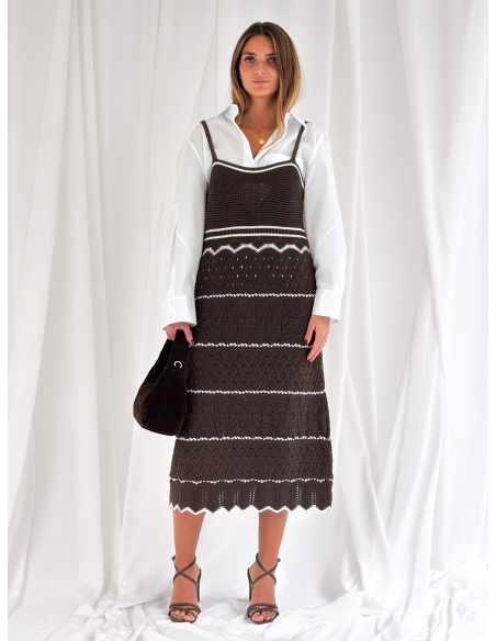 Camicia popeline con manica ampia