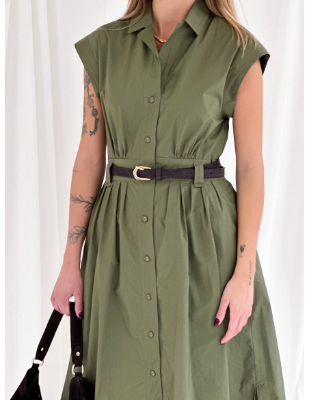 Poplin shirt dress