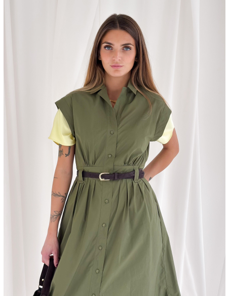 Poplin shirt dress