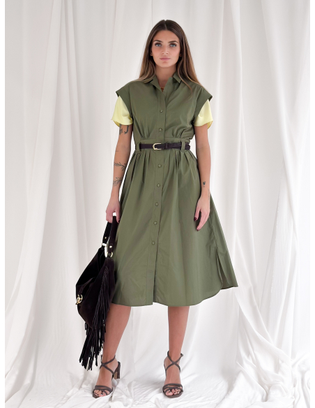 Poplin shirt dress